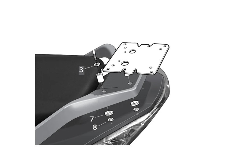 TRANSPORT & DEPOZITARE - Kit de prindere cutie Top Master SHAD