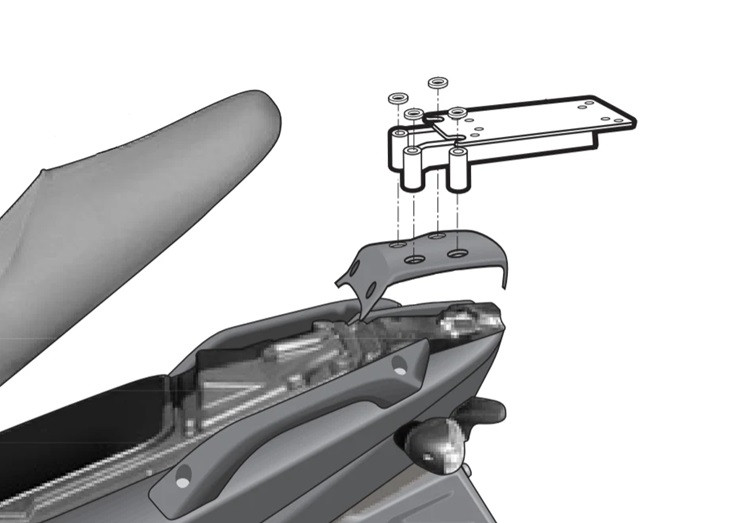 TRANSPORT & DEPOZITARE - Kit de prindere cutie Top Master SHAD