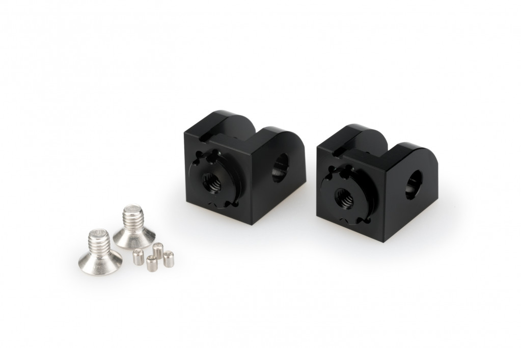 SUSPENSIE CADRU - Footpeg adapters PUIG ajustabila Negru