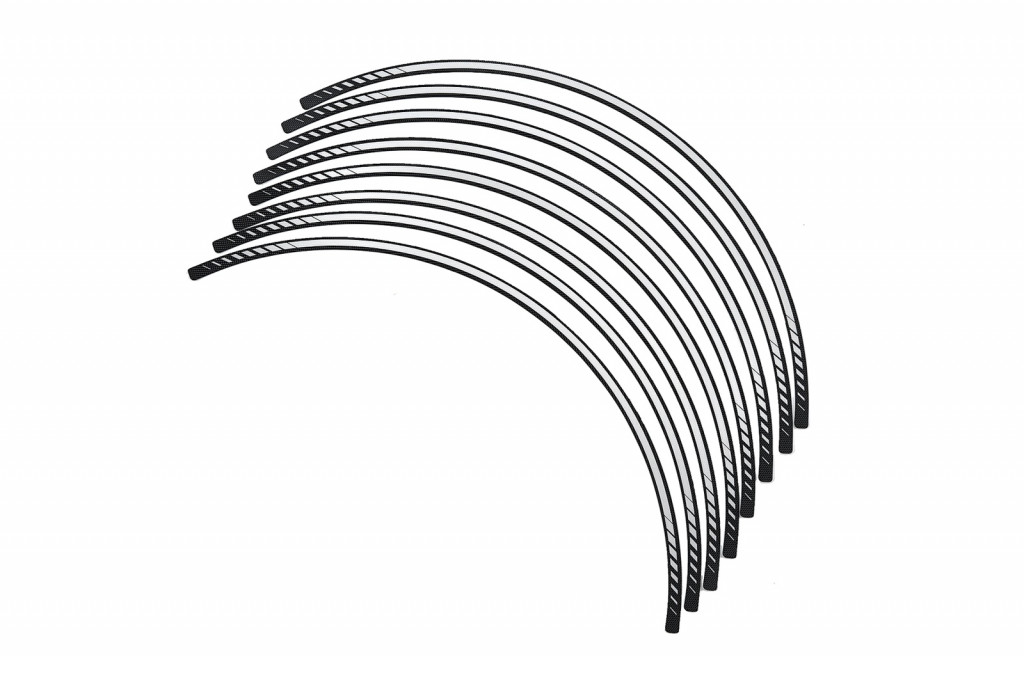 SUSPENSIE CADRU - Rim strip PUIG PREMIUM white fluor set of 8 rim strips