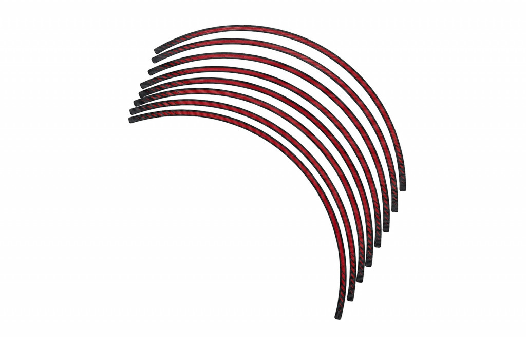 SUSPENSIE CADRU - Rim strip PUIG PREMIUM red fluor set of 8 rim strips