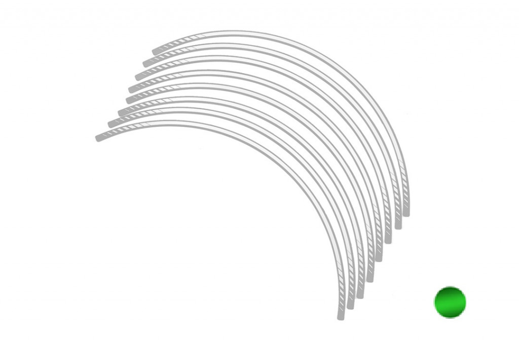 SUSPENSIE CADRU - Rim strip PUIG PREMIUM green fluor set of 8 rim strips