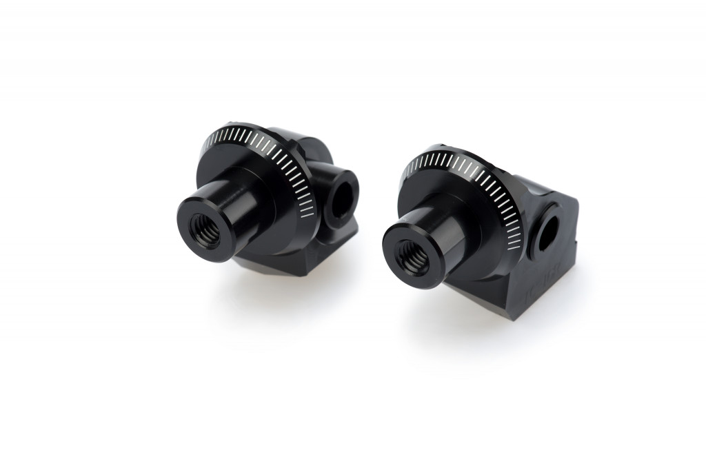 SUSPENSIE CADRU - Footpeg adapters PUIG Negru