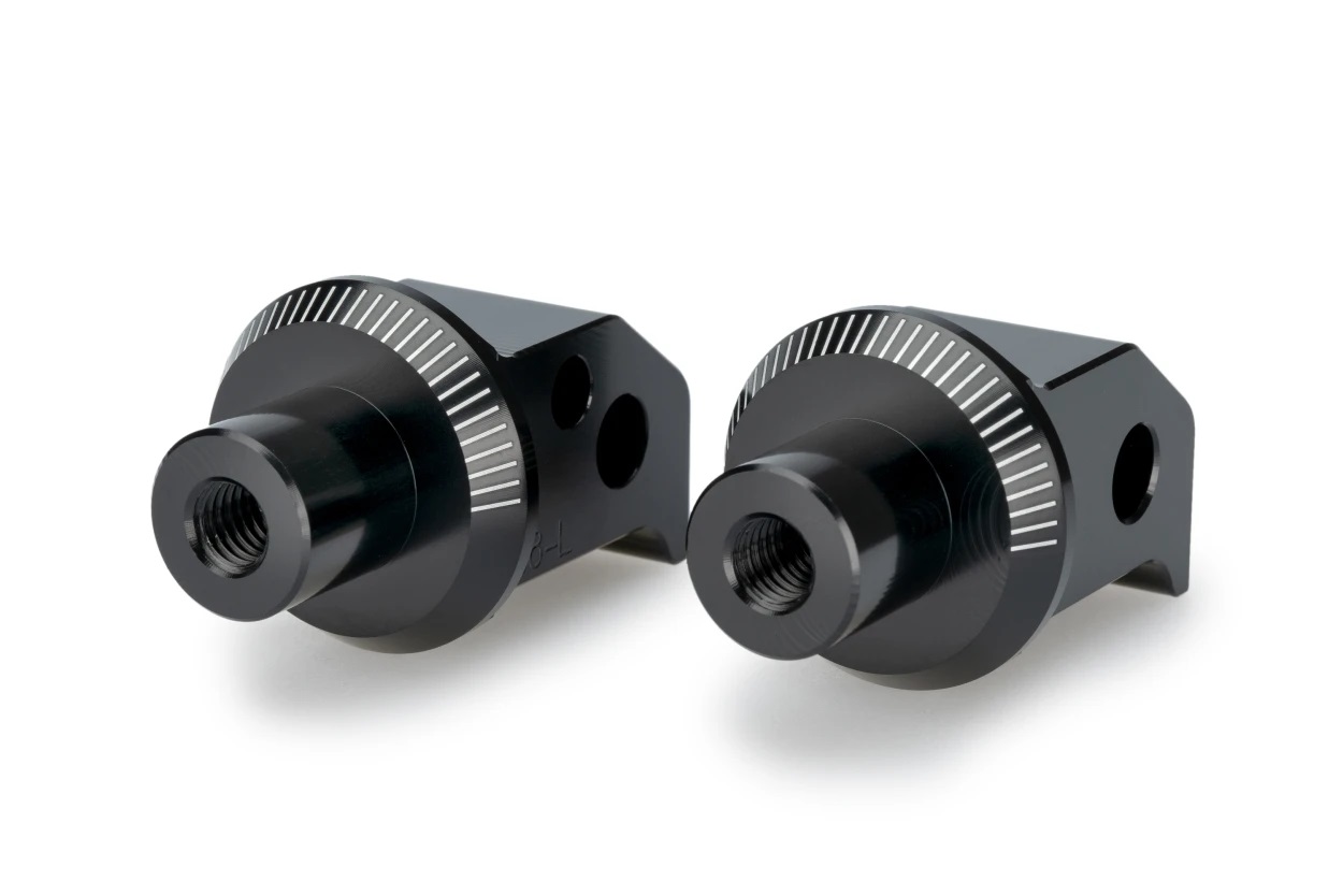 SUSPENSIE CADRU - Footpeg adapters PUIG Negru