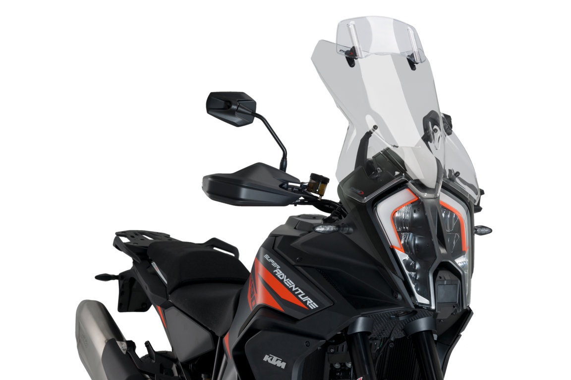 SUSPENSIE CADRU - Windshield PUIG TOURING PLUS WITH VISOR smoke