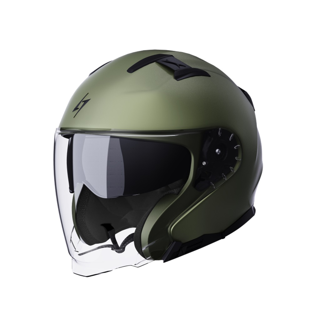 ECHIPAMENTE - Open face helmet STORMER RIVAL kaki matt S