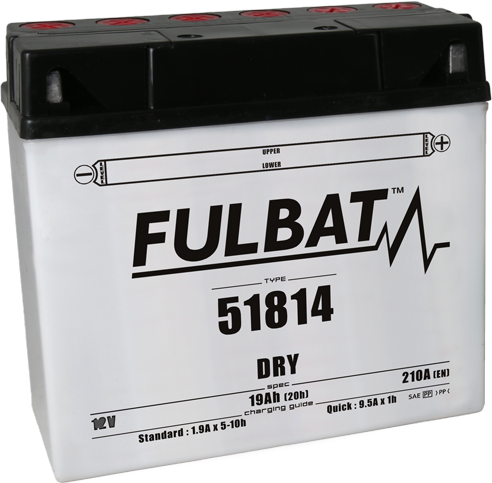 Konvenční motocyklová baterie FULBAT 51814 Včetně balení kyseliny