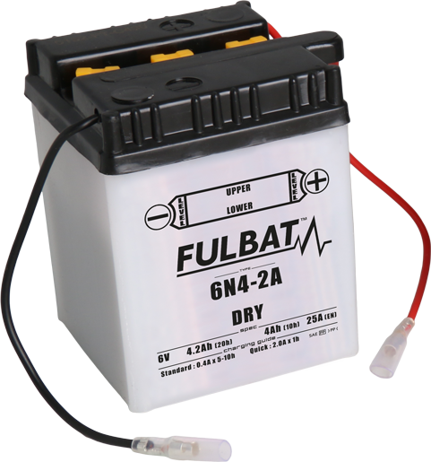 Konvenční motocyklová baterie FULBAT 6N4-2A Včetně balení kyseliny