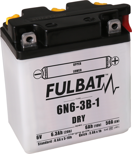 Konvenční motocyklová baterie FULBAT 6N6-3B-1 Včetně balení kyseliny