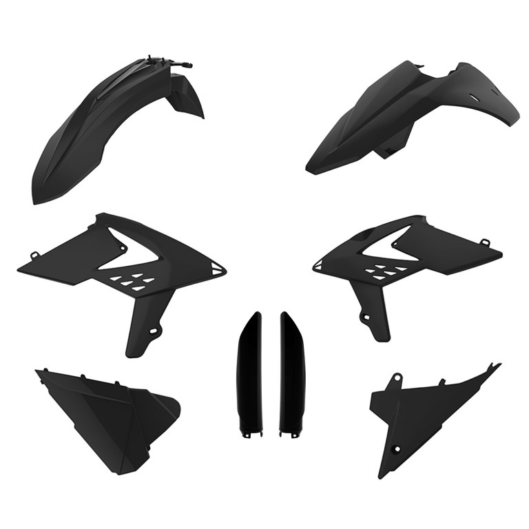 SUSPENSIE CADRU - Kit plastice POLISPORT Negru