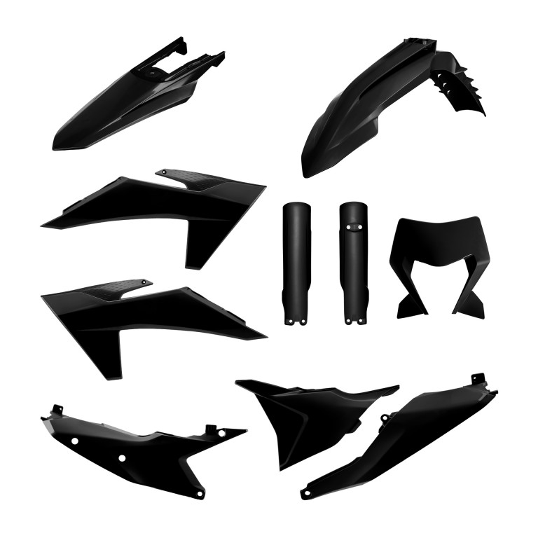 SUSPENSIE CADRU - Kit plastice POLISPORT Negru