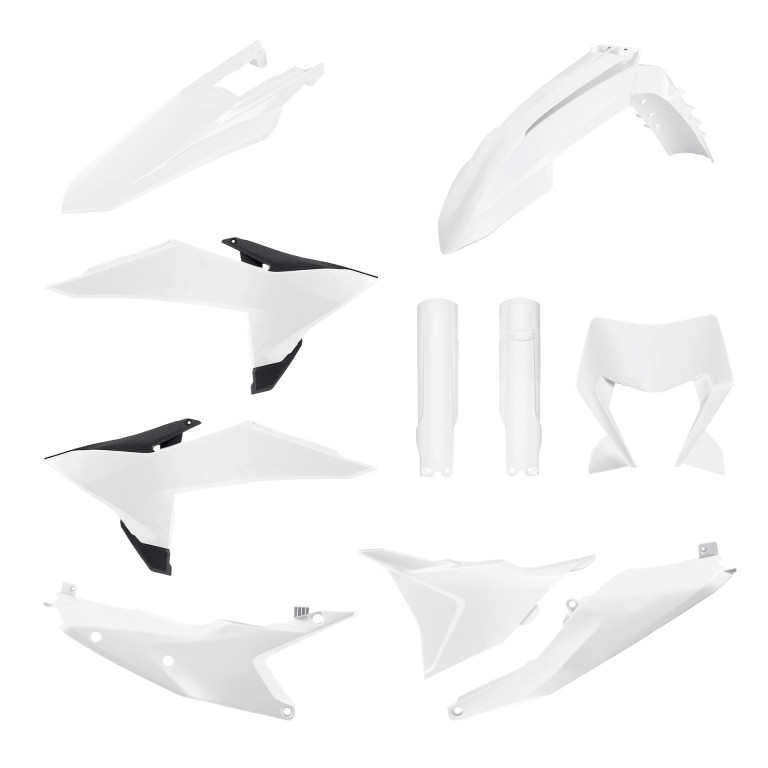 SUSPENSIE CADRU - Kit plastice POLISPORT Alb