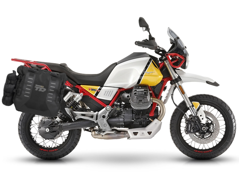 SHAD Kompletná sada sedlových brašní SHAD TERRA TR40 adventure vrátane montážnej sady SHAD MOTO GUZZI V 85 TT