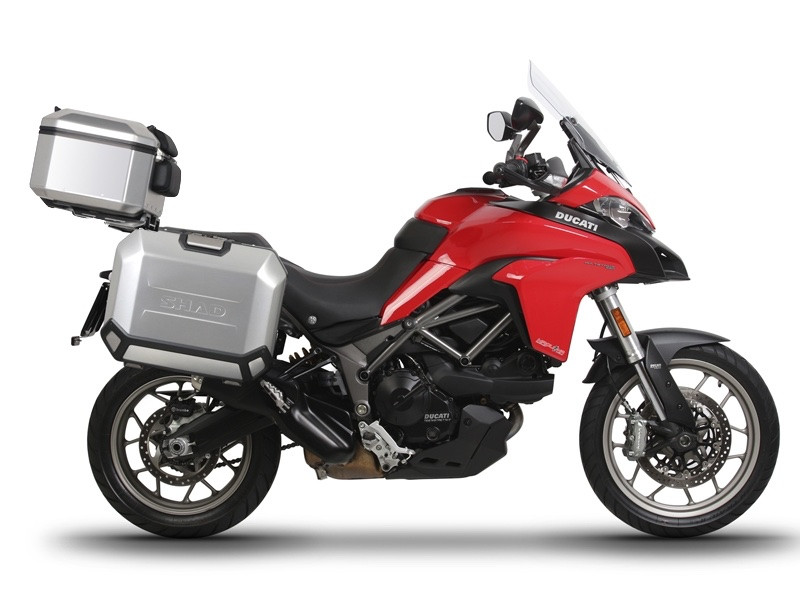 SHAD Kompletní sada hliníkových kufrů TERRA, 48 litrový vrchní kufr, 36/36 litrový boční kufry, včetně montážní sady a desek SHAD DUCATI MULTISTRADA 950/1200/1260