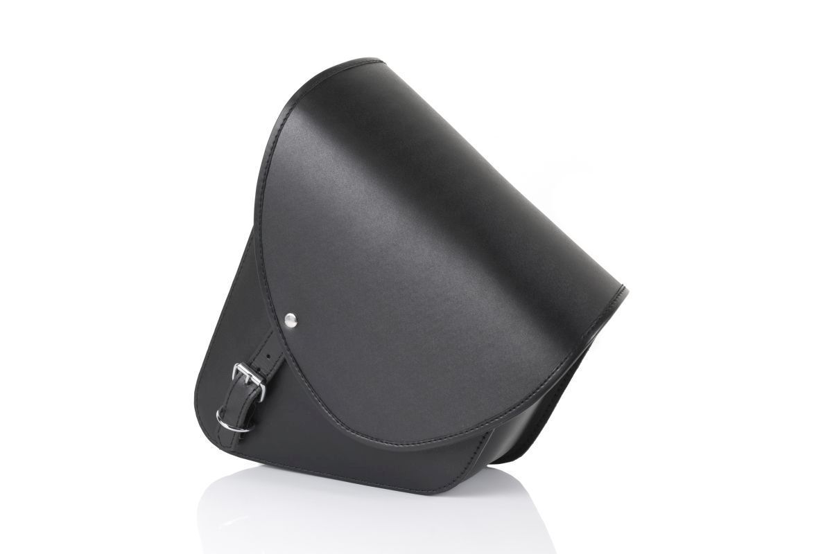 TRANSPORT & DEPOZITARE - Leather saddlebag CUSTOMACCES BARCELONA Negru stanga