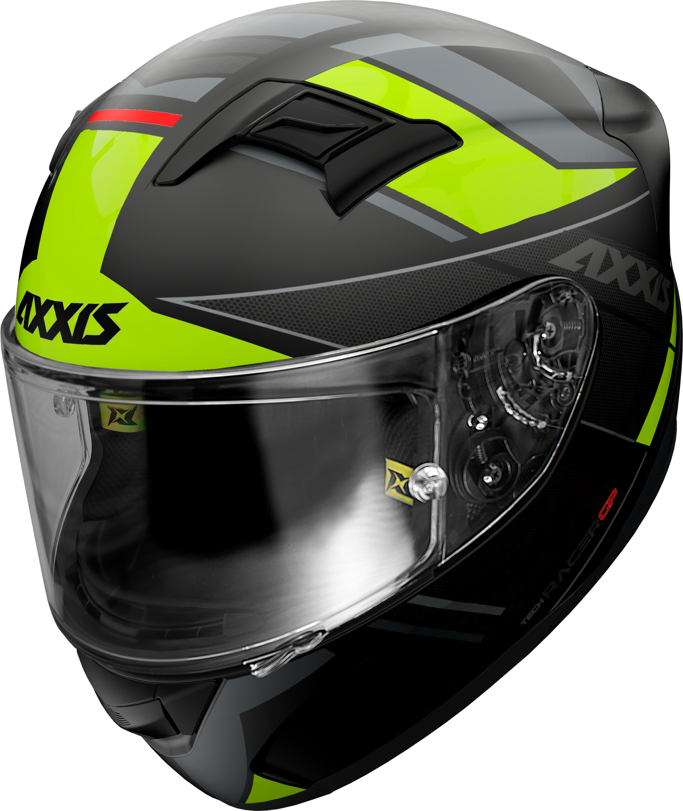 Integrální helma AXXIS GP RACER SV FIBER TECH matná fluo žlutá XL