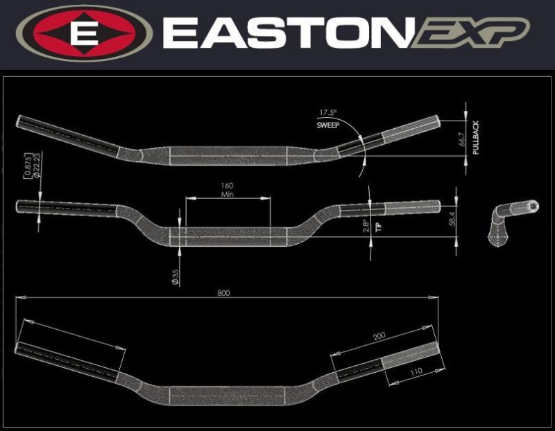 Řídítka EASTON EXP EXP M 58 67