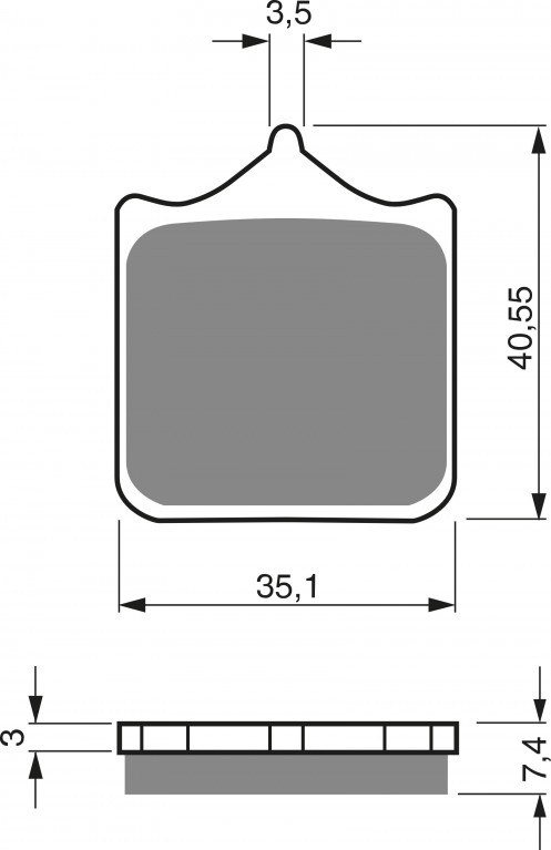 Brzdové destičky GOLDFREN 177 AD (1 set = 4 pcs)