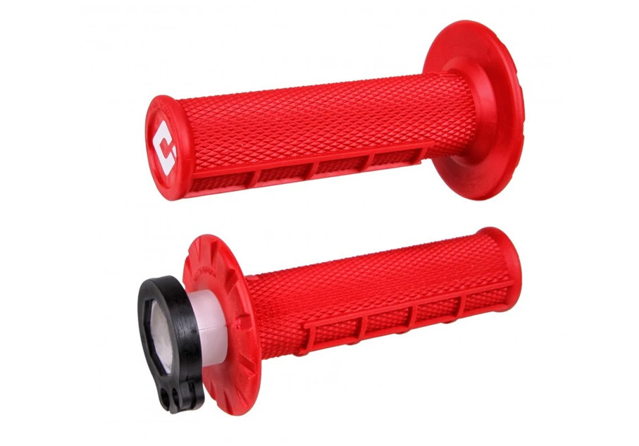 SUSPENSIE CADRU - Grips set Lock-on ODI MX V2 Rosu Half-Waffle