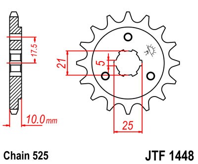 Řetězové kolečko JT JTF 1448-13 13 zubů, 525