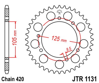 Řetězová rozeta JT JTR 1131-50 50 zubů, 420