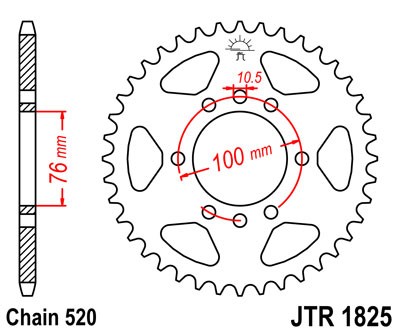 Řetězová rozeta JT JTR 1825-43 43 zubů, 520
