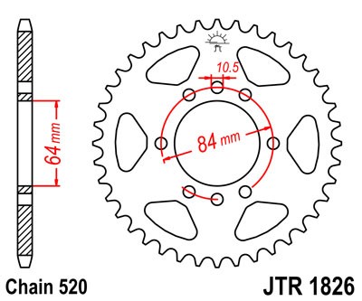 Řetězová rozeta JT JTR 1826-37 37 zubů, 520