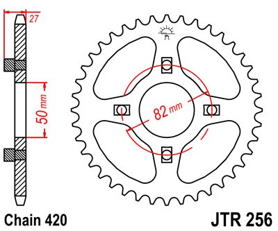 Řetězová rozeta JT JTR 256-33 33 zubů, 420