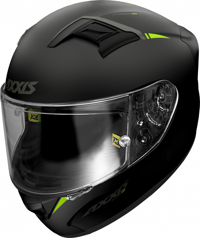 Integrální helma AXXIS GP RACER SV FIBER SOLID fluo žlutá XXL