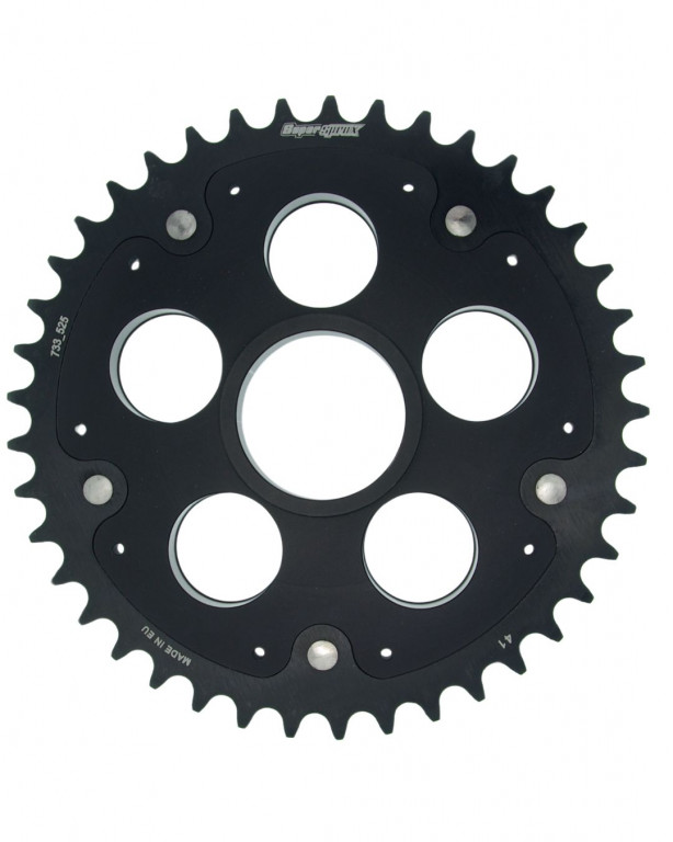 TRANSMISIE - Rear sprocket STEALTH with alloy disc SUPERSPROX Negru 41T, 520