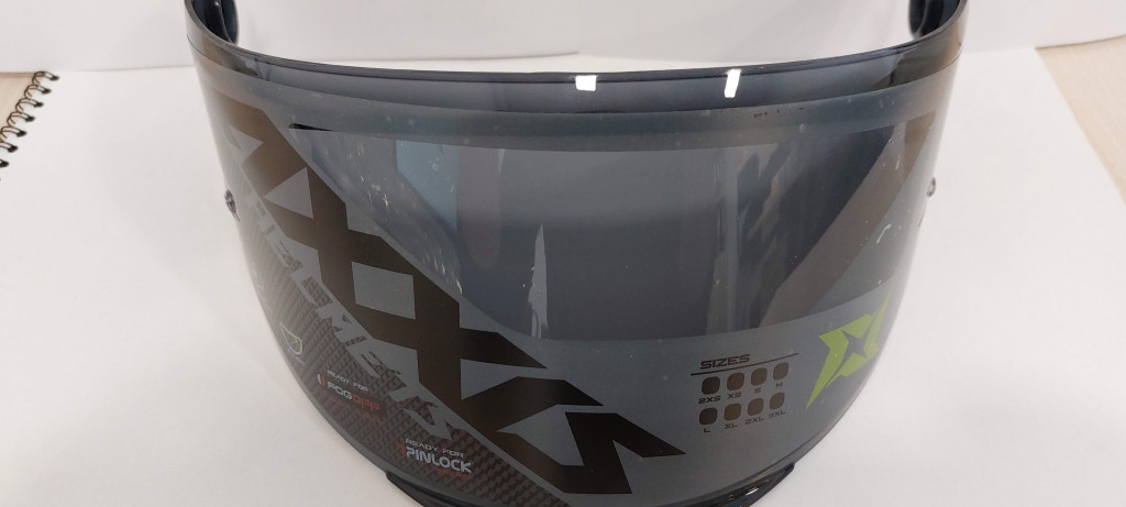Plexi AXXIS MAX VISION V-09 DARK for GP Racer helmet