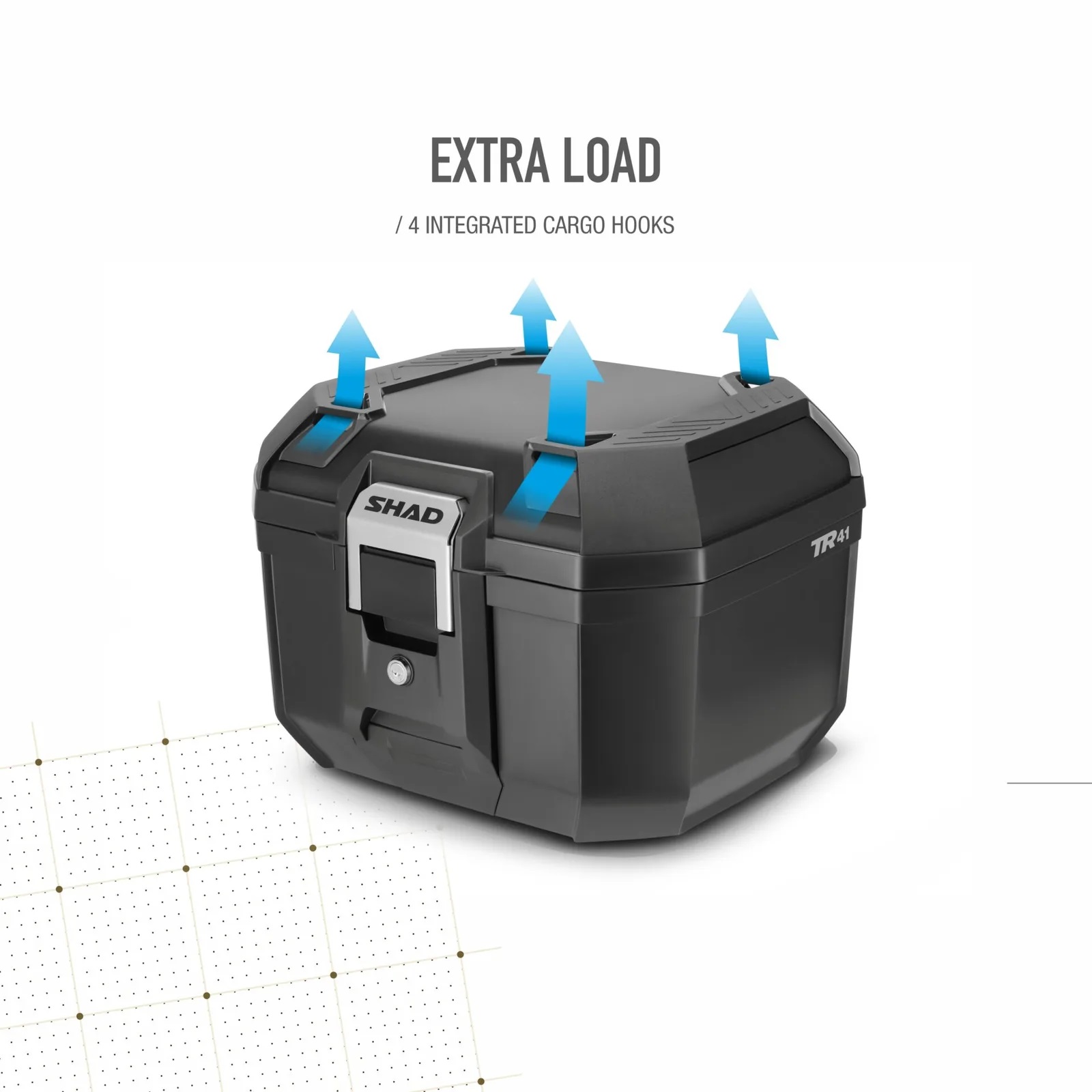 SHAD Vrchný kufor na motorku Terra TR41 D0TR41200 Hliník