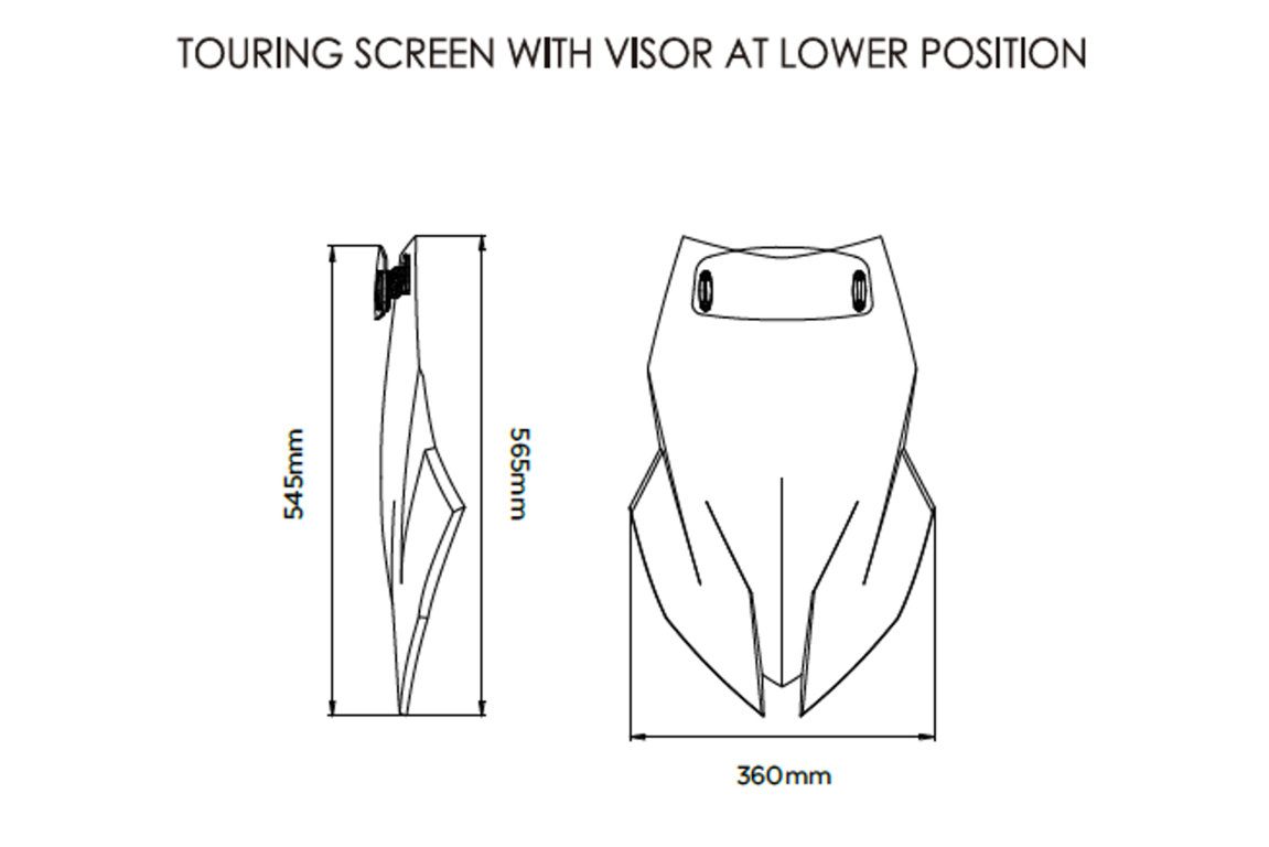 Windscreen PUIG TOURING WITH VISOR smoke [1]