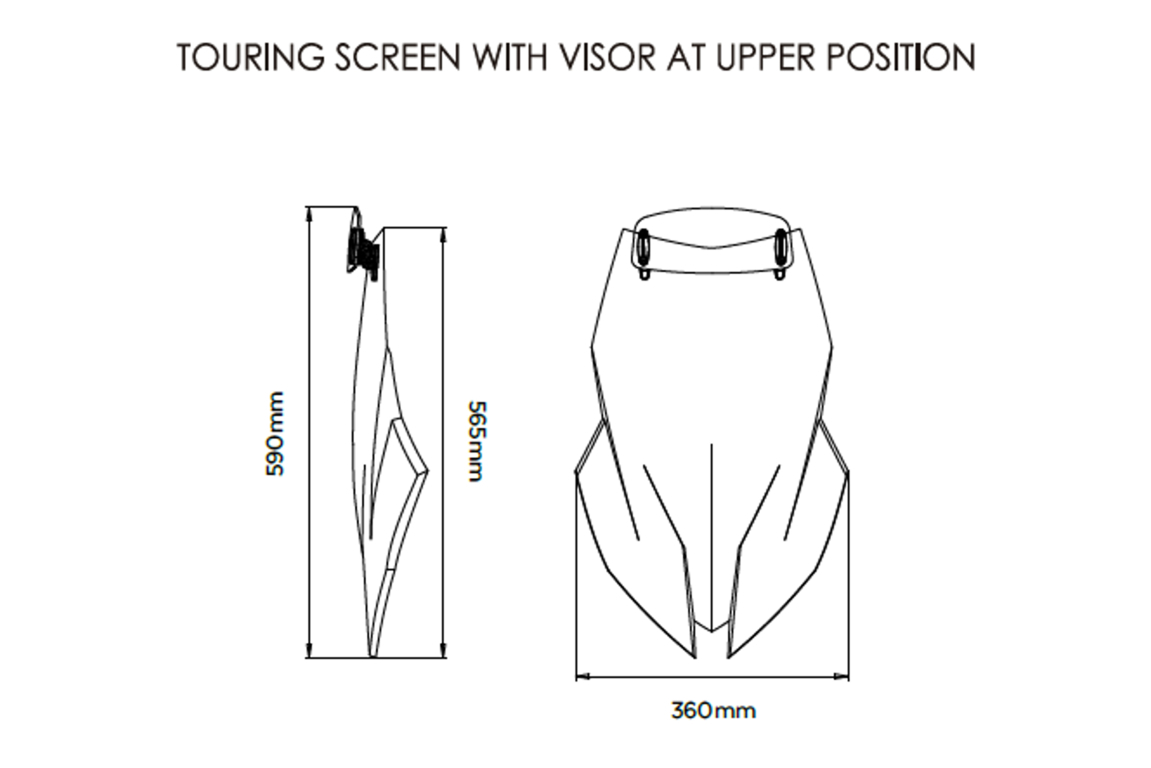 Windscreen PUIG TOURING WITH VISOR smoke [2]