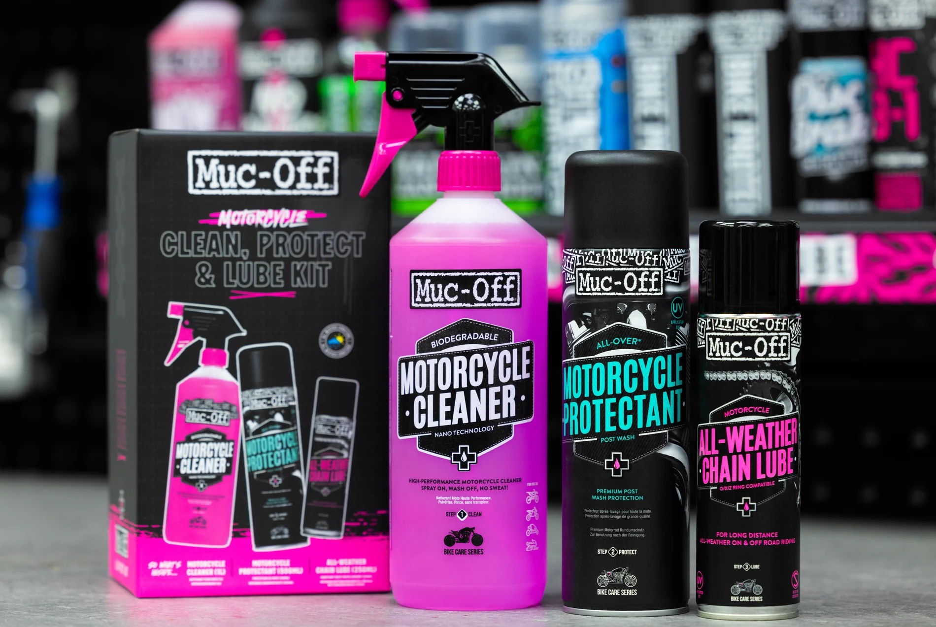 Motorcycle Clean Protect Lube Kit MUC-OFF 21382
