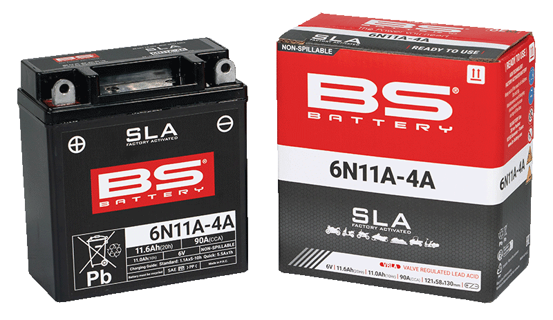 BS-BATTERY V továrni aktivovaný akumulátor 6N11A-4A (FA) SLA