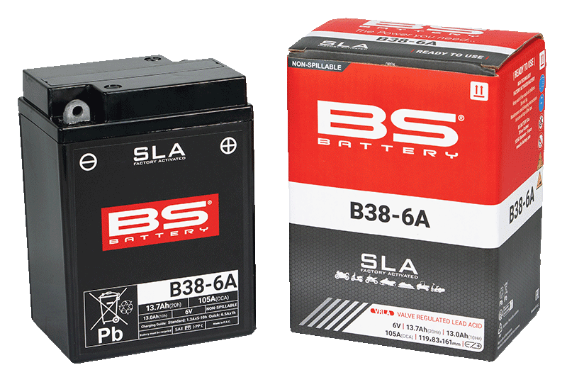BS-BATTERY V továrni aktivovaný akumulátor B38-6A (FA) SLA