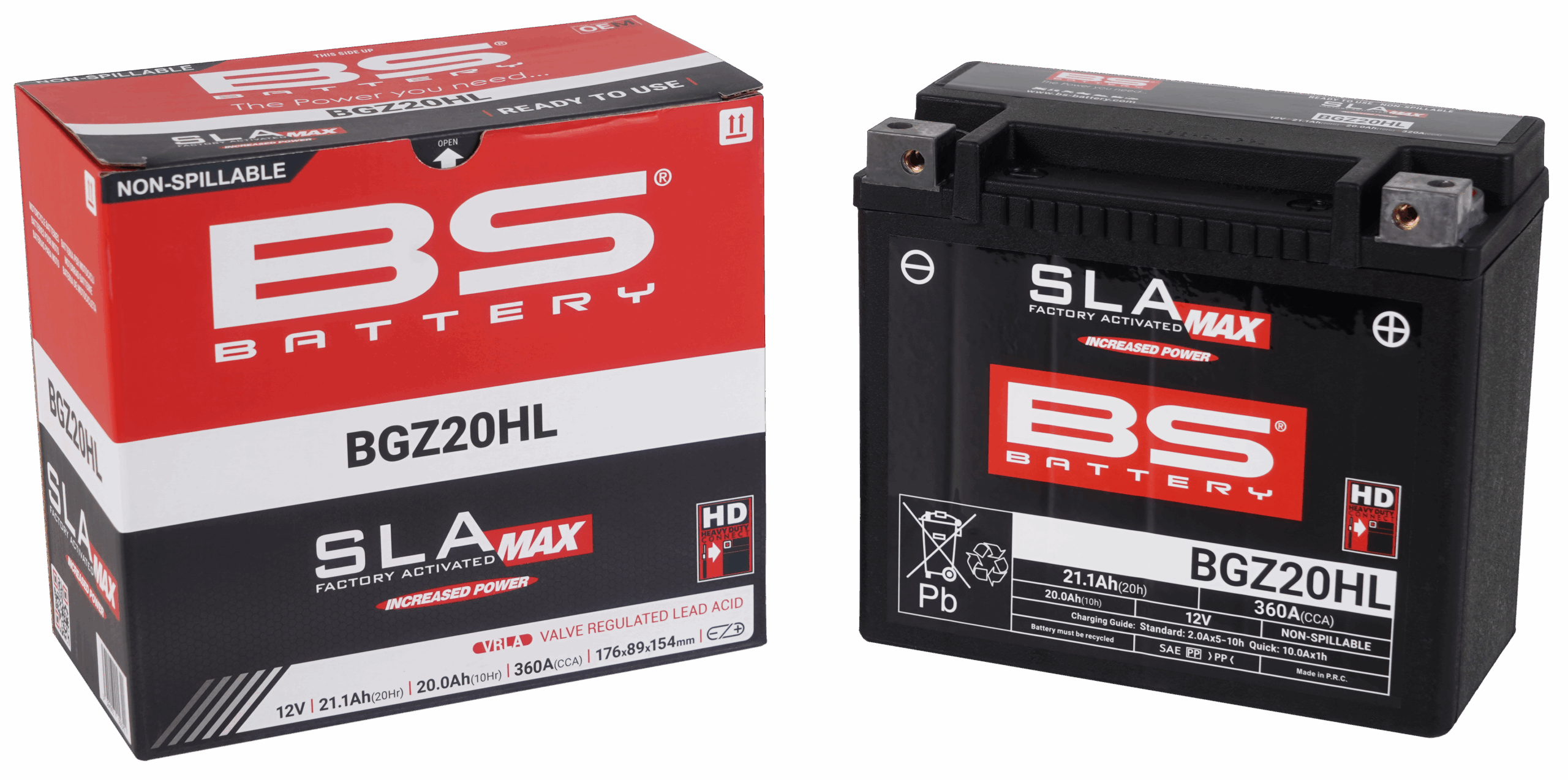 BS-BATTERY V továrni aktivovaný akumulátor BGZ20HL SLA MAX