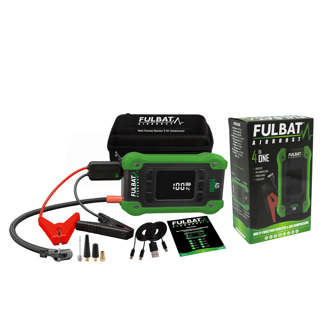 FULBAT AirBoost 12V 1600A - viacfunkčný štartovací booster a kompresor