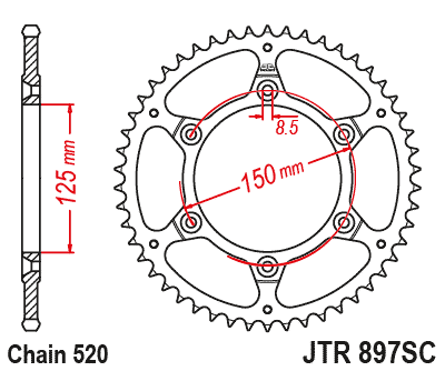 Foaie spate JT 43T, 520 Self Cleaning Lightweight [1]