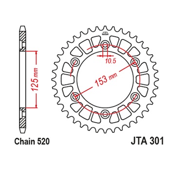 Foaie spate ALU JT 39T, 520 Negru [1]