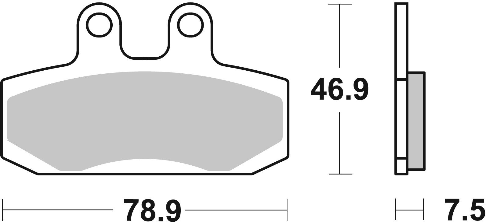 Brzdové obloženie BREMBO 07007 CC SCOOTER pre HONDA SJ 50 Bali 1993-1998, HONDA SJ 100 Bali EX 1997-2003