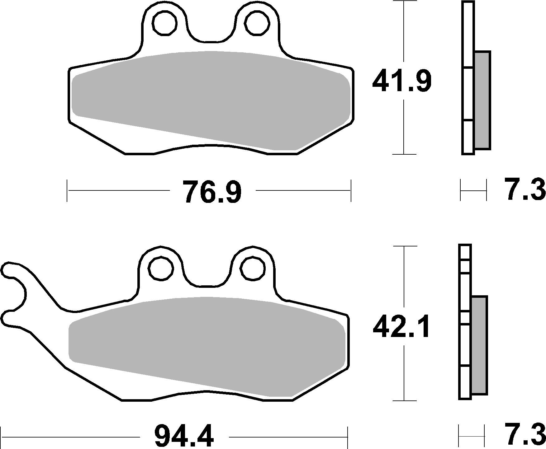 Brzdové obloženie BREMBO 07012XS