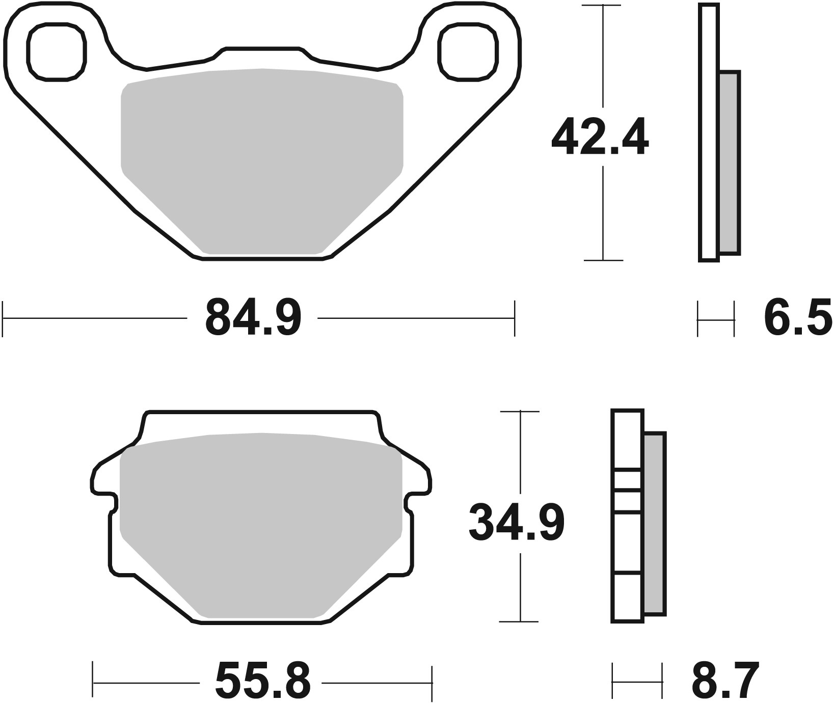 Brzdové obloženie BREMBO 07015 CC SCOOTER pre PEUGEOT SV 50 1993, KYMCO Agility 125 City + 2011-2017