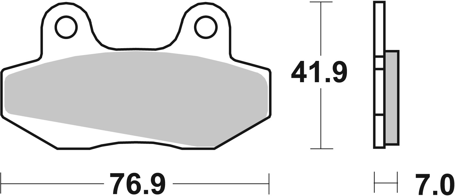 Brzdové obloženie BREMBO 07027 CC SCOOTER pre HYOSUNG Exceed 125 2002-2006, HYOSUNG Boomer 125 2003