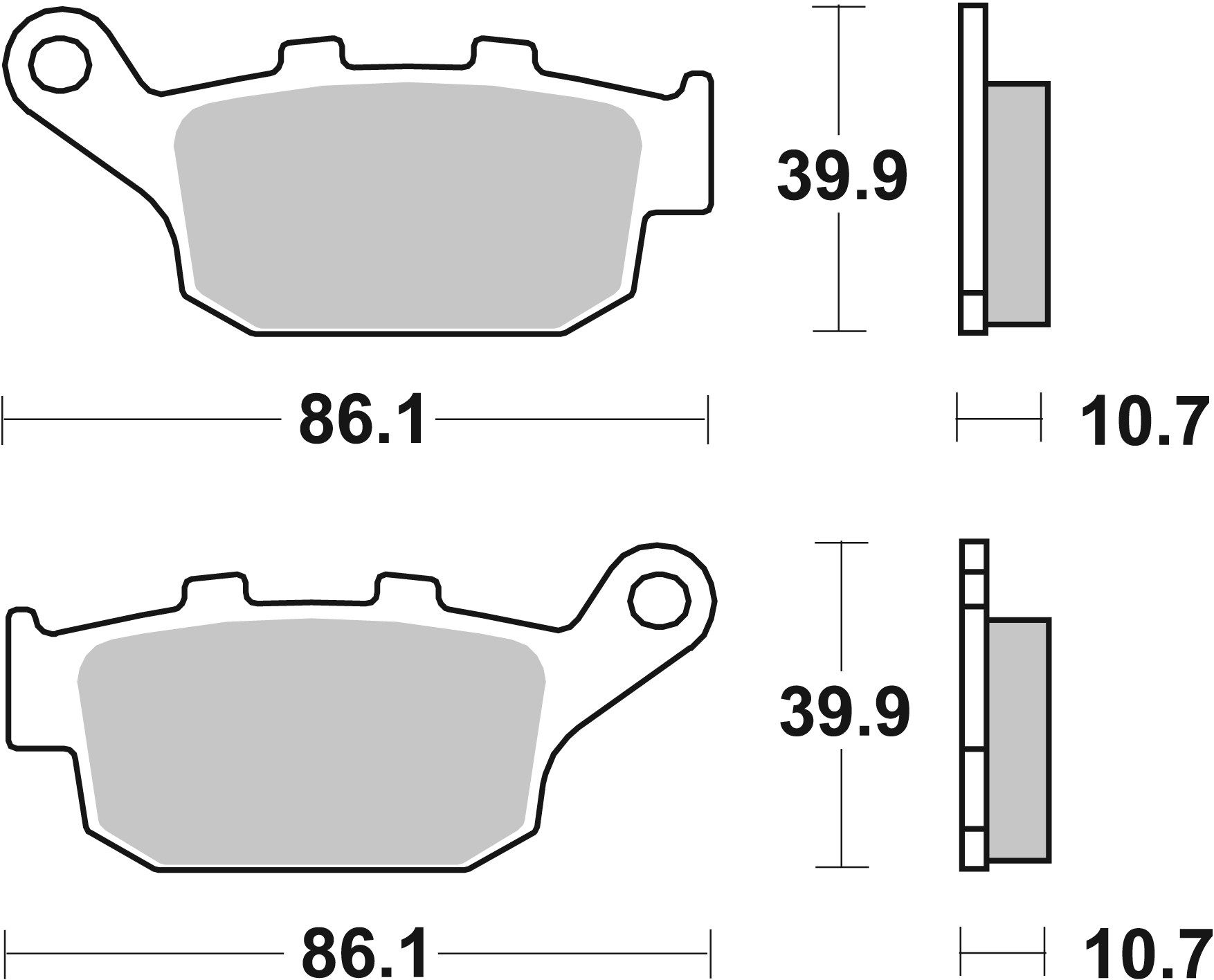 Brzdové obloženie BREMBO 07029XS