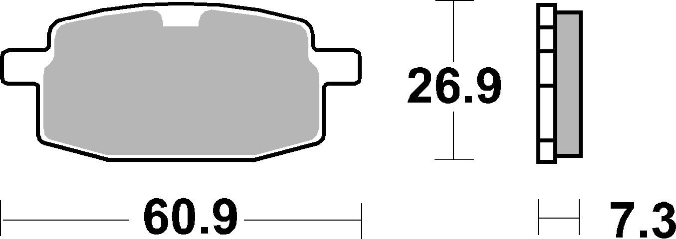 Brzdové obloženie BREMBO 07041 CC SCOOTER pre YAMAHA CW 50 BWS 2003-2005, PEUGEOT V-Clic 50 2008-2013