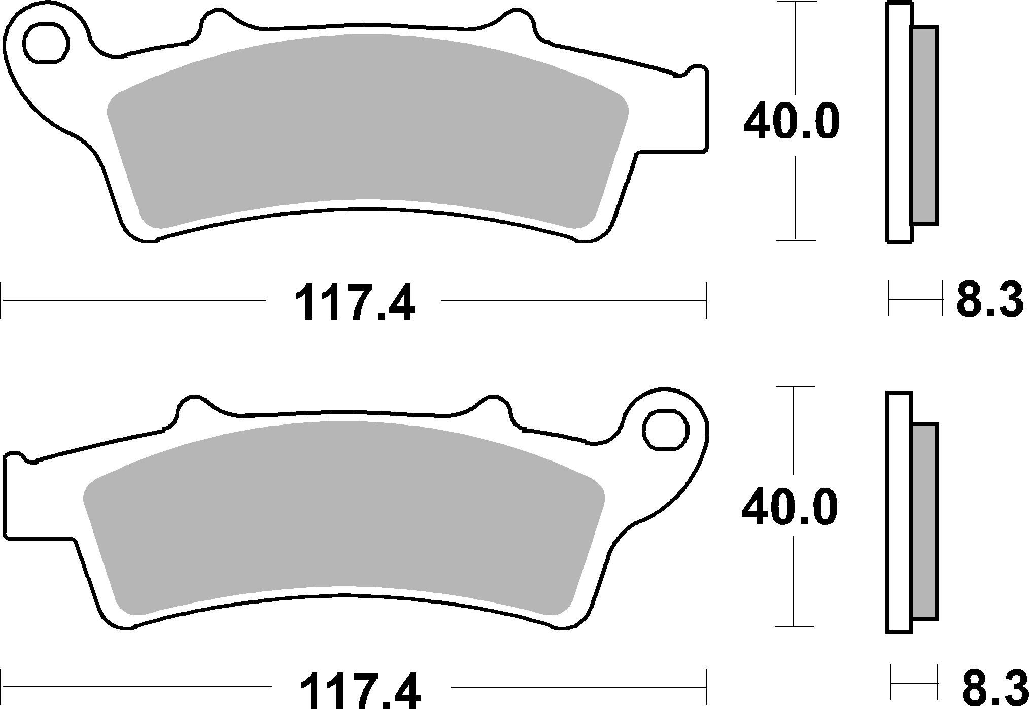 Brzdové obloženie BREMBO 07045XS