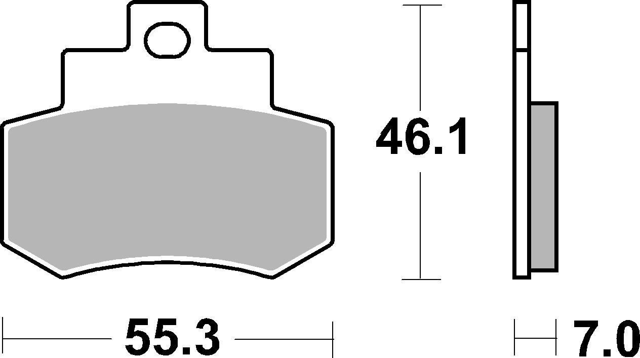 Brzdové obloženie BREMBO 07051 CC SCOOTER pre KYMCO Grand dink 250 2001-2010