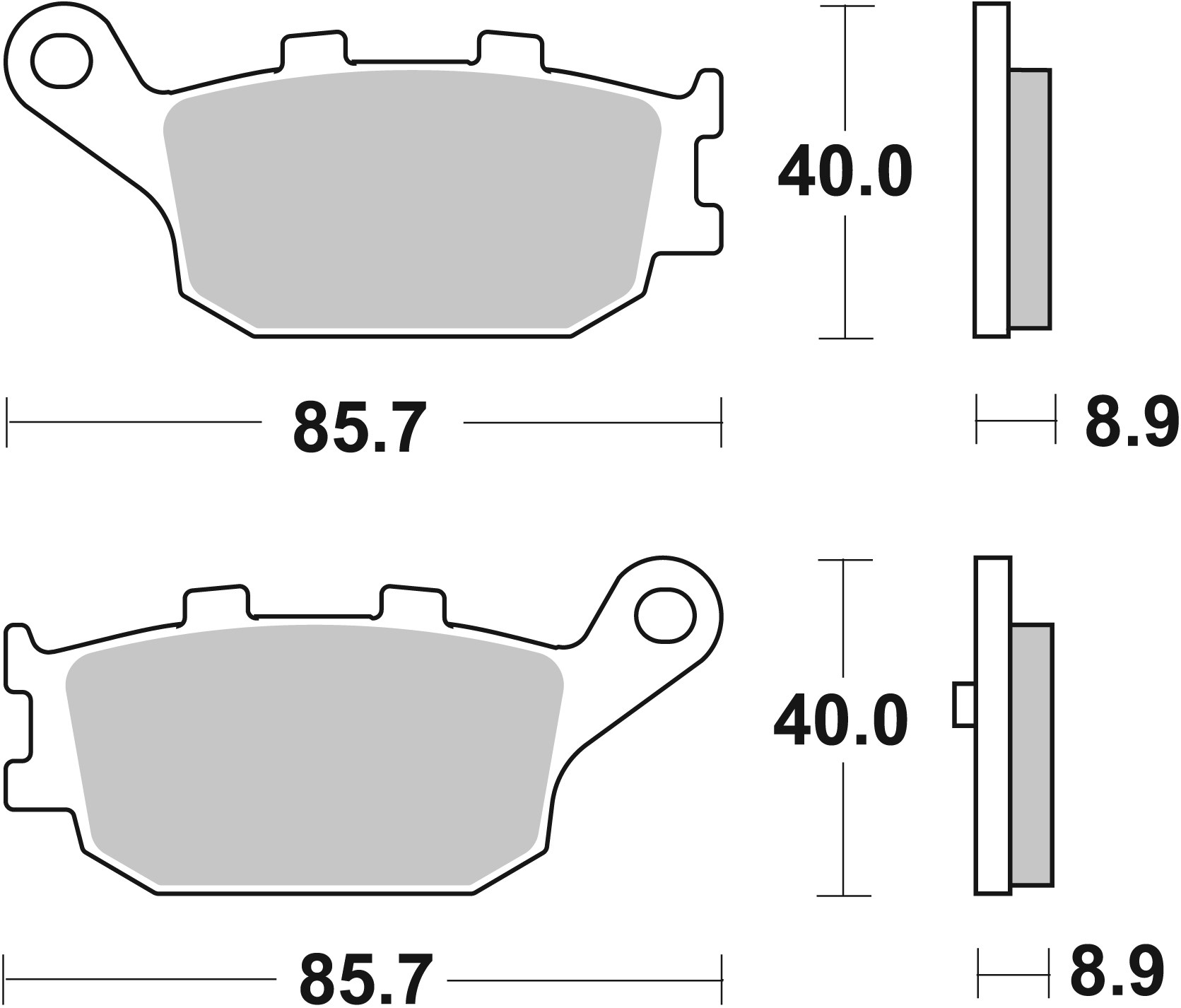 Brzdové obloženie BREMBO 07053 CC SCOOTER pre HONDA Jazz 250 2001-2004, HONDA NSS 250 Forza 2000-2004